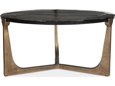 Uttermost Outdoor Bohdi Antique Brass Metal Round Coffee Table UTO50215