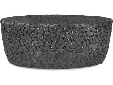 Uttermost Outdoor Rivington Black Aluminum Oval Coffee Table UTO50221