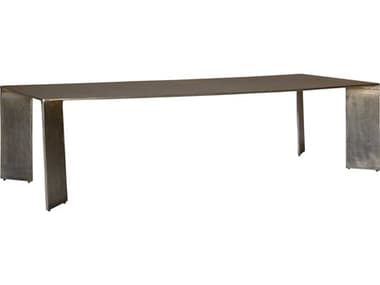 Uttermost Outdoor Reade Antique Brass Aluminum Rectangular Coffee Table UTO50223