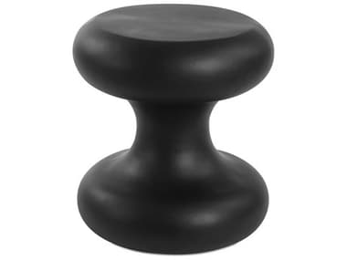 Uttermost Outdoor Robles Matte Black Resin Round End Table UTO50232