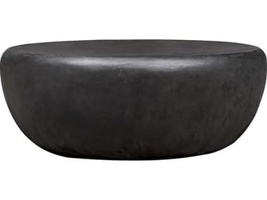 Uttermost Outdoor Jones Dark Stone Faux Wood Oval Coffee Table UTO50252