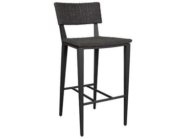 Uttermost Outdoor Calbas Java Black Aluminum Wicker Bar Stool UTO50298