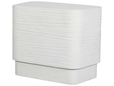 Uttermost Outdoor Saltwater White Concrete Rectangular End Table UTO50306