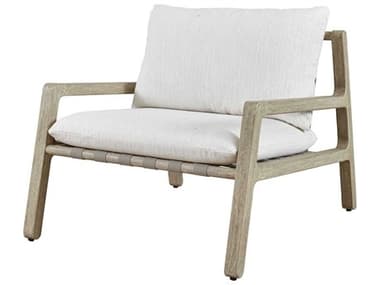 Uttermost Outdoor Strapped Gray Wood Cushion Lounge Chair UTO53072
