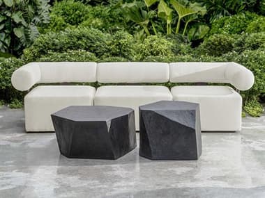 Uttermost Outdoor Bolster Back Concrete Cushion Lounge Set UTOBOLSTERBACKLNGSET2