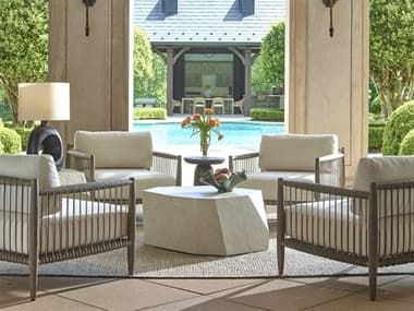 Uttermost Outdoor Borneo Wood Cushion Lounge Set UTOBORNEOLNGSET