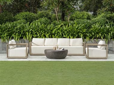 Uttermost Outdoor Remsen Faux Stone Cushion Lounge Set UTOREMSENLNGSET2