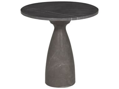 Vanguard Furniture Rockford Round Stone Pietra Grey End Table VANP104E