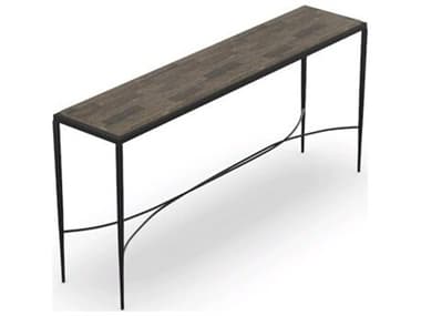 Vanguard Furniture Sabine Rectangular Resin Textured Bronze Base Coconut Fiber Top Console Table VANP660SCT