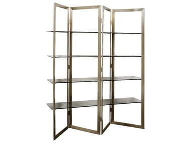 Vanguard Furniture Hinge White Bronze glass Etagere VANP737EG