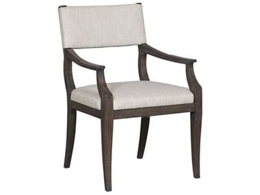 Vanguard Furniture Ridge Oak Wood Brown Upholstered Arm Dining Chair VANT2V291A