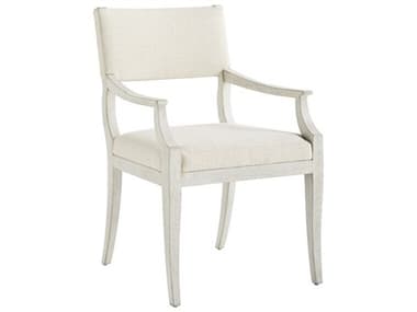 Vanguard Furniture Ridge Oak Wood White Upholstered Arm Dining Chair VANTV291A