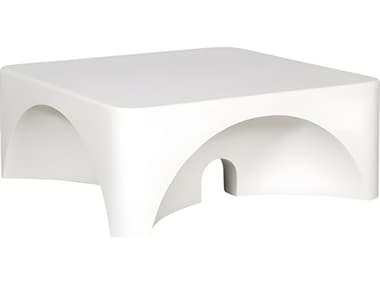 Vanguard Furniture Dorian Stone Cast White Square Coffee Table VAOO314CSUS