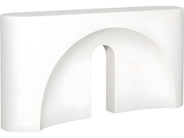 Vanguard Furniture Dorian Stone Cast White Rectangular Console Table VAOO314SUS