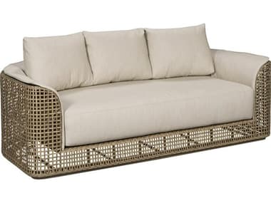 Vanguard Furniture Outdoor Bliss Bench Seat Mid Sofa w/ Blanket VAOOV105M1B