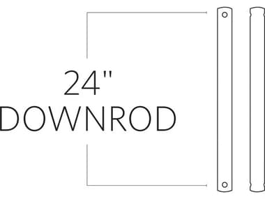 Visual Comfort Fan 24" Threaded Downrod VCFDRT24