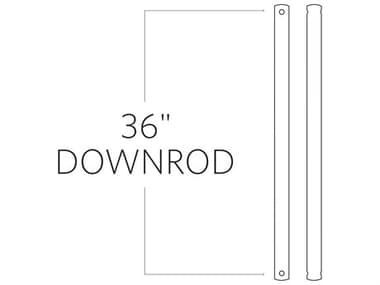 Visual Comfort Fan 36" Threaded Downrod VCFDRT36