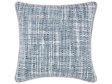 Villa by Classic Home Baxter Blue Ivory Throw Pillow VCHV180013