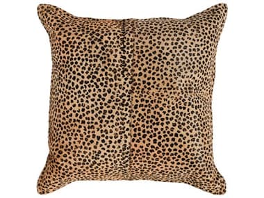 Villa by Classic Home Leopard Camel Black Throw Pillow VCHV240130