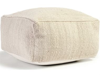 Villa by Classic Home Halter Ivory White Pouf VCHV270040