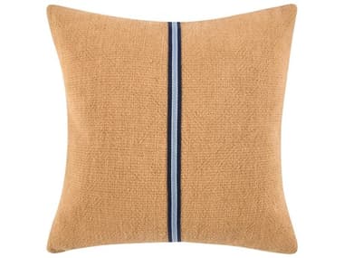 Villa by Classic Home Edwin Chestnut Brown Denim Blue Throw Pillow VCHV280065