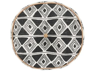 Villa by Classic Home Nubia Black White Throw Pillow VCHV300075