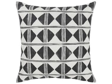 Villa by Classic Home Nubia Black White Throw Pillow VCHV300076