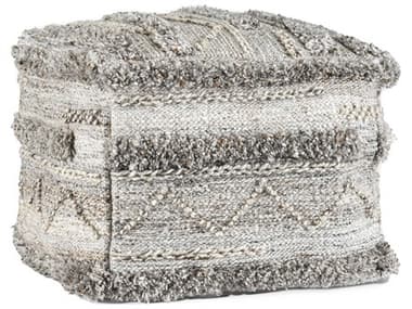 Villa by Classic Home Fallon Gray Upholstered Pouf VCHVP10032