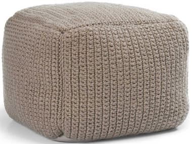 Villa by Classic Home Prism Natural Gray Upholstered Pouf VCHVP10034