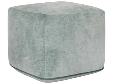 Villa by Classic Home Heirloom Green Upholstered Pouf VCHVP12218