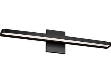 Visual Comfort Modern Banda 24" Wide 1-Light Matte Black Vanity Light VCM700BCBND24BLED930