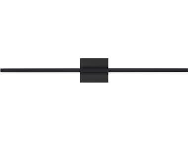 Visual Comfort Modern Banda 36" Wide 1-Light Matte Black Vanity Light VCM700BCBND36BLED930