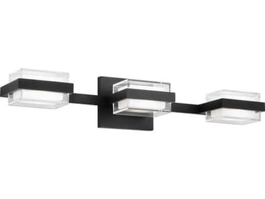 Visual Comfort Modern Kamden 3-Light Nightshade Black Vanity Light VCM700BCKMD3HB