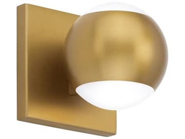 Visual Comfort Modern Oko 4" Tall 1-Light Aged Brass Wall Sconce VCM700BCOKO1R