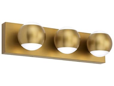 Visual Comfort Modern Oko 18" Wide 3-Light Aged Brass Vanity Light VCM700BCOKO3R