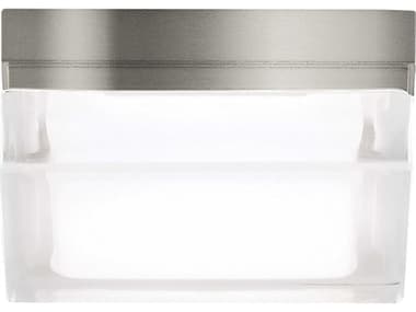Visual Comfort Modern Boxie 5" 1-Light Satin Nickel Flush Mount VCM700BXSS