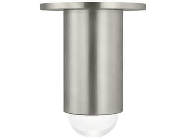 Visual Comfort Modern Ebell 4" 1-Light Antique Nickel Cylinder Flush Mount VCM700FMEBL6NLED927