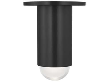 Visual Comfort Modern Ebell 4" 1-Light Dark Bronze Cylinder Flush Mount VCM700FMEBL6ZLED927