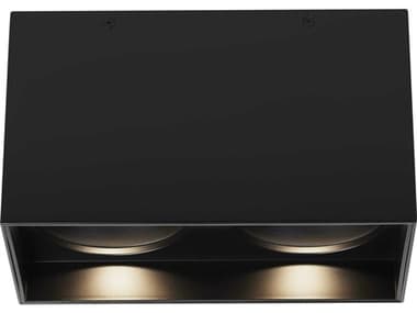 Visual Comfort Modern Exo 10" 2-Light Matte Black Flush Mount VCM700FMEXOD6BB
