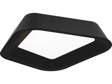 Visual Comfort Modern Rhonan 14" 1-Light Nightshade Black Flush Mount VCM700FMRHNSBLED930