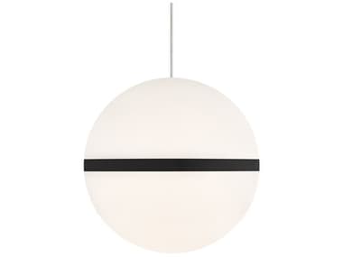Visual Comfort Modern Hanea 7" 1-Light Nightshade Black Globe Mini Pendant VCM700HNEB