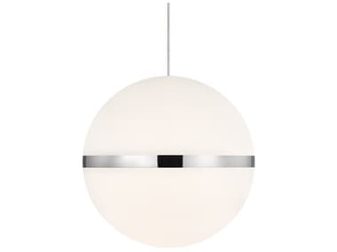 Visual Comfort Modern Hanea 1-Light Satin Nickel Globe Mini Pendant VCM700HNES