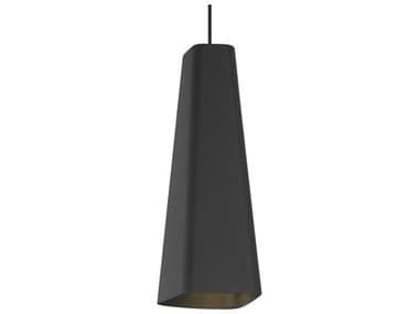 Visual Comfort Modern Rhonan 1-Light Textured Black Mini Pendant VCM700KLRHNBBS