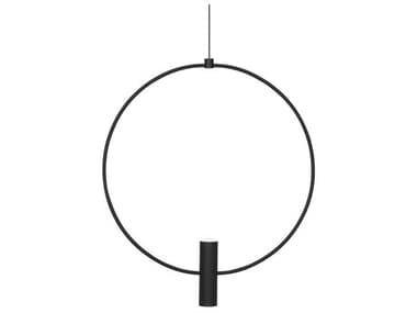 Visual Comfort Modern Layla 13" 1-Light Nightshade Black Round Pendant VCM700LAY13B