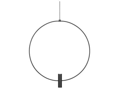 Visual Comfort Modern Layla 18" 1-Light Nightshade Black Round Pendant VCM700LAY18B