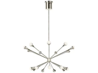 Visual Comfort Modern Lody 32" Wide 18-Light Polished Nickel Chandelier VCM700LDY18NLED930