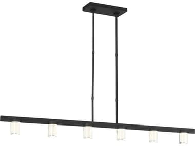 Visual Comfort Modern Esfera 60" 6-Light Nightshade Black Linear Island Pendant VCM700LSESF60B