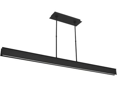 Visual Comfort Modern I-beam 72" 1-Light Nightshade Black Linear Island Pendant VCM700LSIBM72BLED927