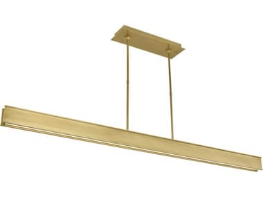 Visual Comfort Modern I-beam 72" 1-Light Plated Brass Linear Island Pendant VCM700LSIBM72BRLED927