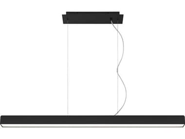 Visual Comfort Modern Knox 45" 1-Light Black Linear Island Pendant VCM700LSKNOXB